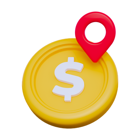 Money Location  3D Icon