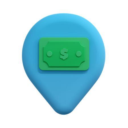 Money Location Pin  3D Icon