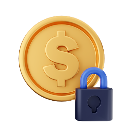 Money Lock  3D Icon