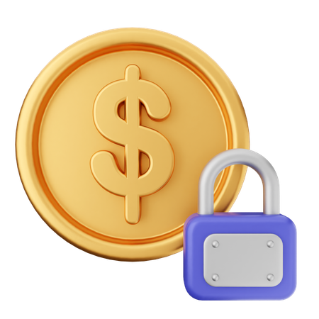 Money Lock  3D Icon