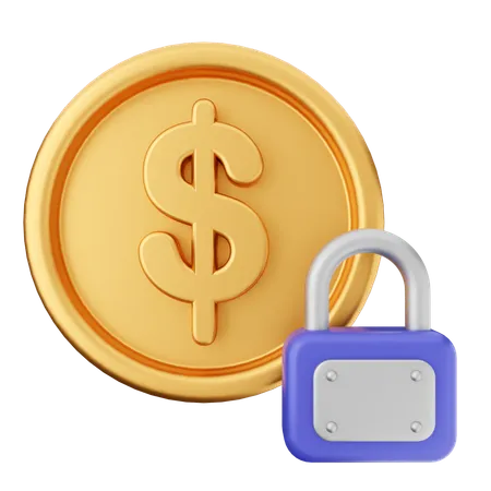 Money Lock  3D Icon