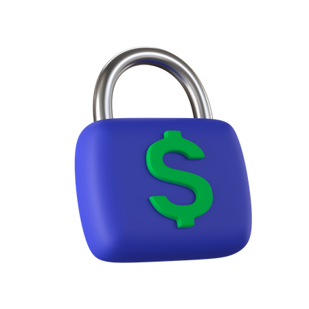 Money Lock  3D Icon