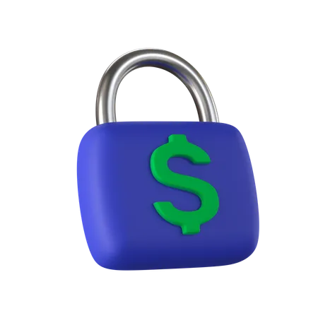 Money Lock  3D Icon