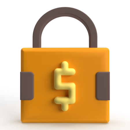 Money Lock  3D Icon