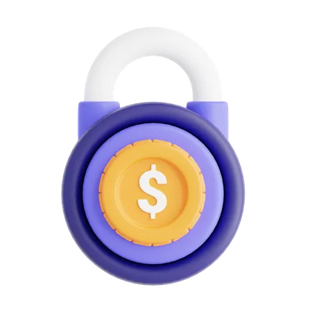 Money Lock  3D Icon