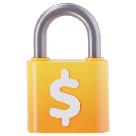 Money Lock  3D Icon