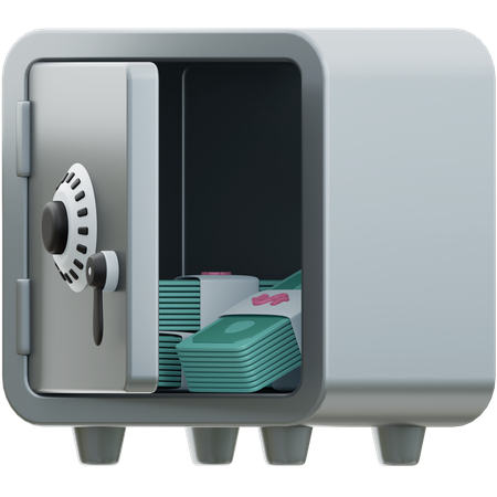 Money Locker  3D Illustration