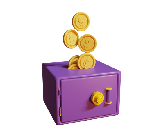 Money Locker  3D Illustration