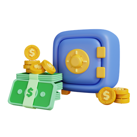 Money Locker  3D Illustration