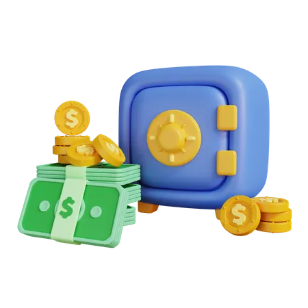 Money Locker  3D Illustration