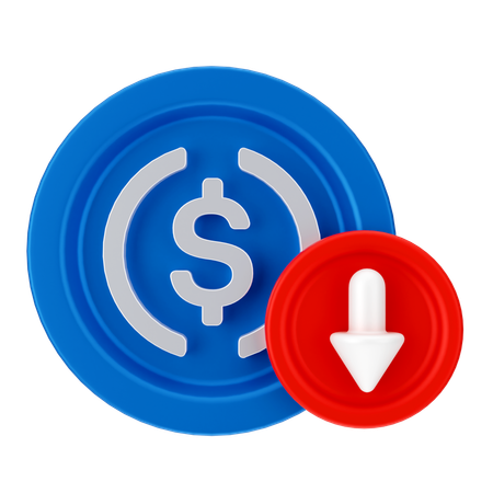 Money loss  3D Icon