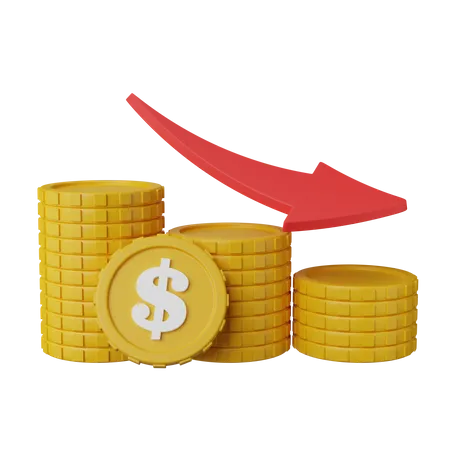 3 D Illustration Money Loss 3D Icon