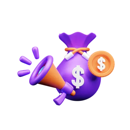 Money Marketing  3D Icon