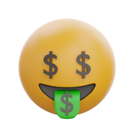 Money-Mouth Face  3D Icon