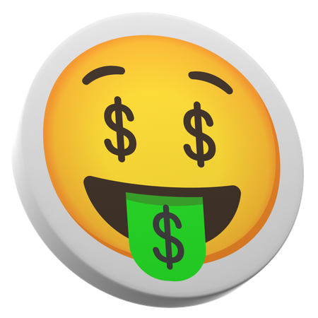 Money Mouth Face  3D Icon