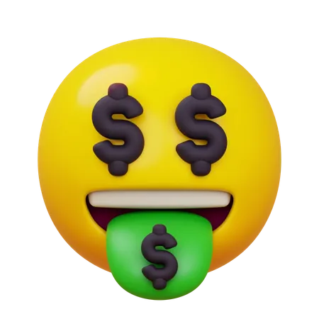 Money Mouth Face  3D Icon