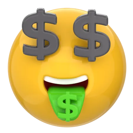 Money Mouth Face  3D Icon