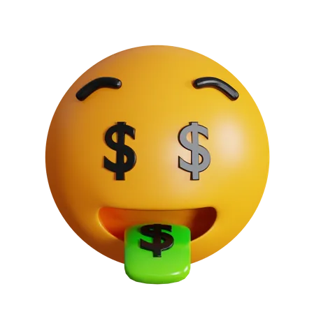 Money Mouth Face  3D Icon