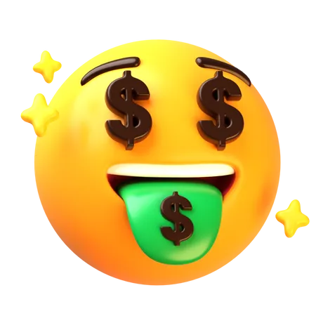 Money-mouth face  3D Icon