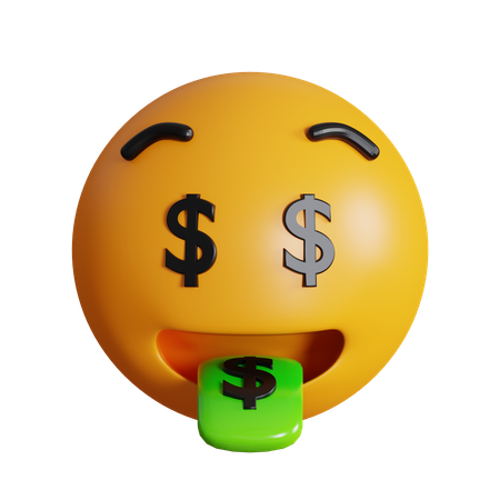 Money Mouth Face  3D Icon