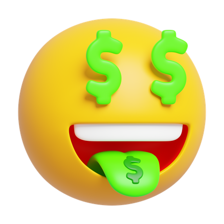 Money-Mouth Face Emoji  3D Icon