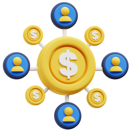 Money network  3D Icon