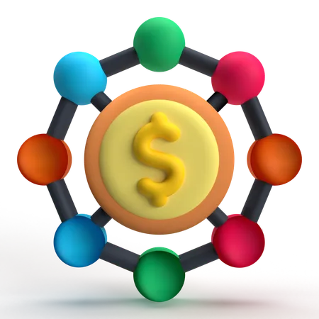 Money Network  3D Icon