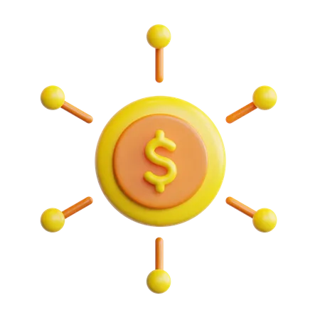 Money network  3D Icon