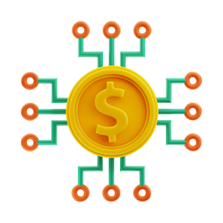 Money Network 3D Icon