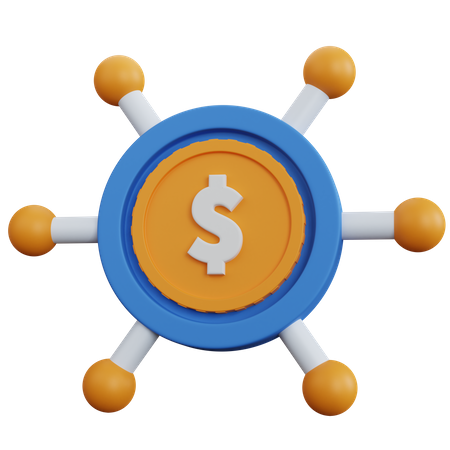 Money Network 3D Icon