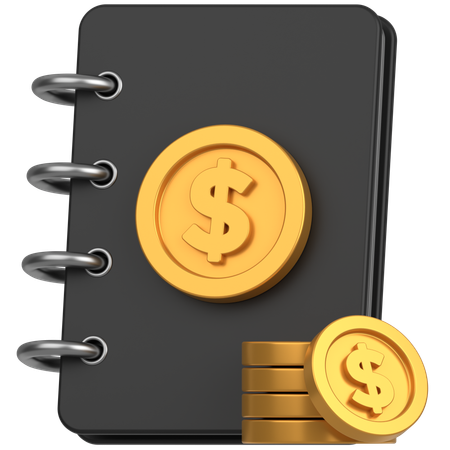 Money notebook  3D Icon