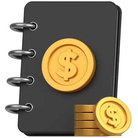 Money notebook  3D Icon