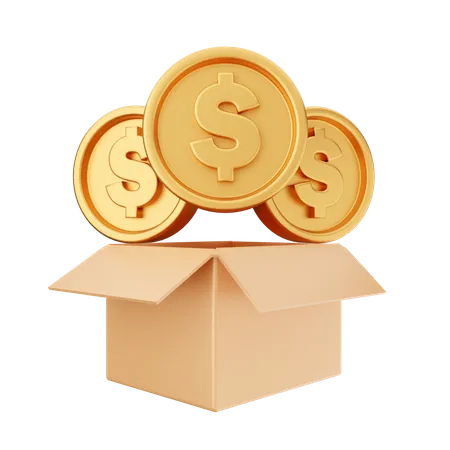 Money Out Box  3D Icon