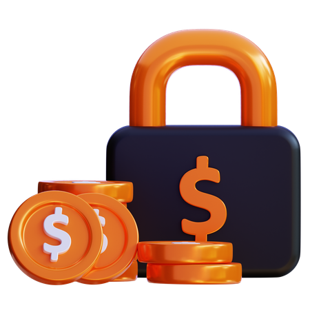 Money Padlock  3D Icon