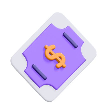 돈 종이  3D Icon