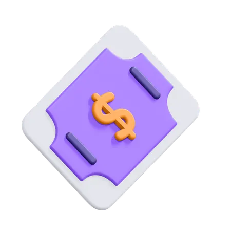 돈 종이  3D Icon