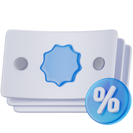 Money Percentage  3D Icon