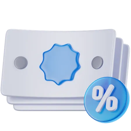 Money Percentage  3D Icon