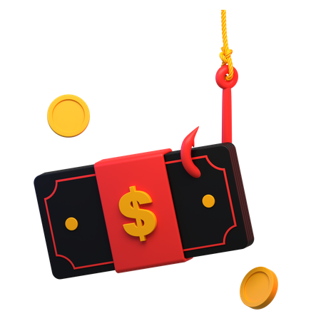 Money Phishing 3D Icon