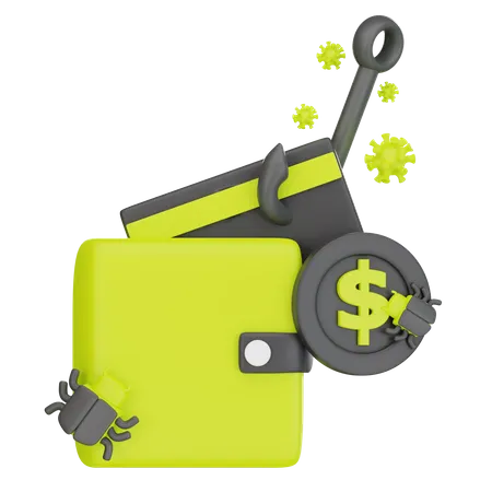 Money Phishing 3 D Icon 3D Icon