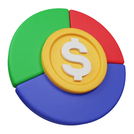Money Pie Chart  3D Icon