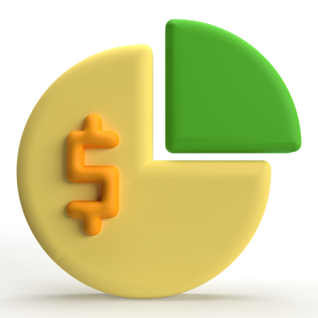 Money Pie Chart  3D Icon