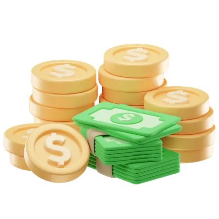 Money Pile  3D Icon