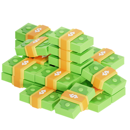 Money pile  3D Icon