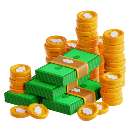 Money Pile  3D Icon