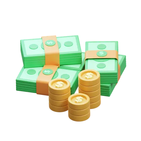 Money Pile  3D Icon