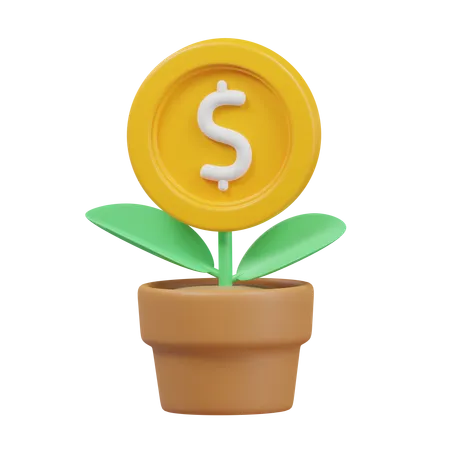 Money Tree 3 D Illustration 3D Icon