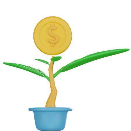 Money Plant 3 D Icon 3D Icon