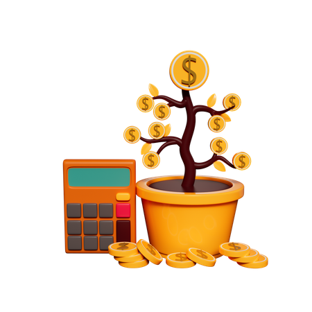 Money plant  3D Icon