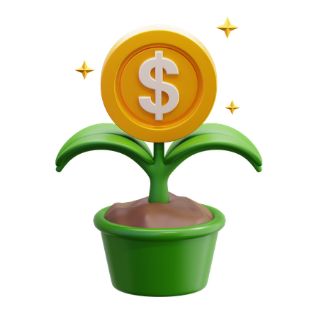 Money Plant  3D Icon